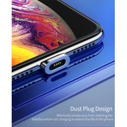 Кабель магнітний USB Apple Lightning 1м чорна текстильн. обплетення