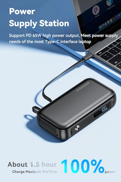 PowerBank 15000 mAh Energy Storage 65W чорний