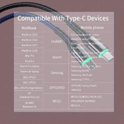 Кабель USB 2.0 AM/ Type-C 0.5м 3А в обплетенні чорний