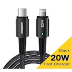 Cable USB Type-C/ Apple Lightning 1m 20W black