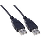 Кабель USB2.0 AM/AM 1.4м чорний