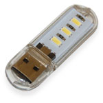 Flashlight<gtran/>  USB 3 LED warm white light<gtran/>