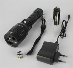  Tactical flashlight with laser  Laser Pointer 08-3 (green+red laser)