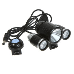 Bicycle lantern BORUIT 3LED XM-L T6+2R2 power supply 4х18650 SALE