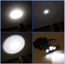 Bicycle lantern BORUIT 3LED XM-L T6+2R2 power supply 4х18650 SALE