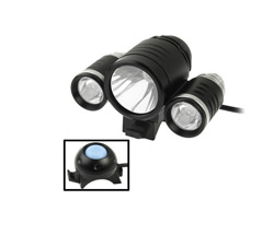 Bicycle lantern BORUIT 3LED XM-L T6+2R2 power supply 4х18650 SALE