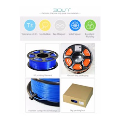 Plastic filament PETG 1.75mm color Transparent 1 kg