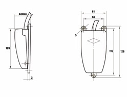 Педаль ножная моностабильная EKW5A-B 5A 250VAC металл