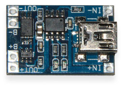 Module  Li-Ion Mini USB 5V 1A charge controller, protection