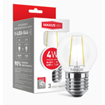 Лампа світлодіодна MAXUS LED G45 FM 4W 4100K 220V E27