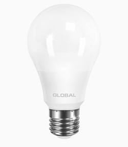 Лампа светодиодная GLOBAL LED A60 10W 4100K 220V E27 AL