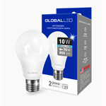 LED lamp GLOBAL LED A60 10W 4100K 220V E27 AL