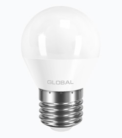 LED lamp GLOBAL LED G45 F 5W 3000K 220V E27 AP