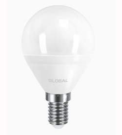 Лампа светодиодная GLOBAL LED G45 F 5W 3000K 220V E14 AP