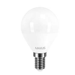 Лампа светодиодная MAXUS LED G45 F 4W 4100K 220V E14