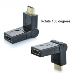 Перехідник HDMI-HDMI поворотний 360°  (папа-мама)