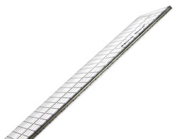 Plastic ruler Nine Sea 101 with metal piping, 30 cm