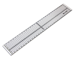 Plastic ruler Nine Sea 101 with metal piping, 30 cm