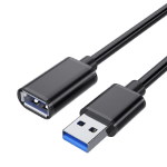 Кабель USB3.0 AM/AF, удлинитель 1м черный