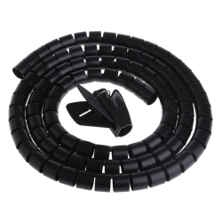 Organizer flexible cable duct 22 mm BLACK [1m]