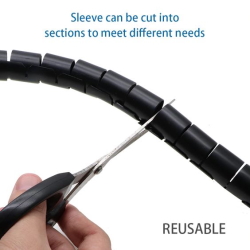 Organizer flexible cable duct 40 mm BLACK [1m]