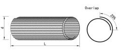 Оплітка кабельна оборотна SCK-010 Woven Wrap чорна, що самозакривається [1м]