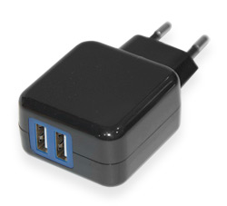 USB charger 5V, 2.4A, 2xUSB A