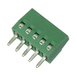 Screw terminal block WJEK254-2.54-05P-140-00A Green