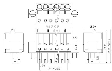 detachable terminal block XK15EDGKDM-3.5-02P