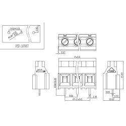 Screw terminal block XK 950-9.5-02P Green