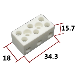 Коннектор XF10A-3p керамічний 250v 10a