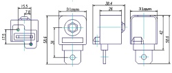 Клеммы аккумуляторные HM-678 300A пара (красн + черн) M6