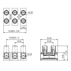 Клемна колодка CY10HW-12P-1.2