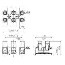 Клемна колодка CY12HW-12P-1.2