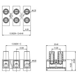 Клемна колодка CY14HW-12P-1.2