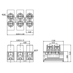 Клемна колодка CY8H-12P-1.2