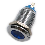 Vandal-proof indicator<gtran/> GQ12F-D/12/B  indicator light Blue LED