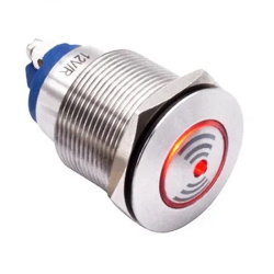 Buzzer anti-vandal GQ22B-BZ2-12V-RED