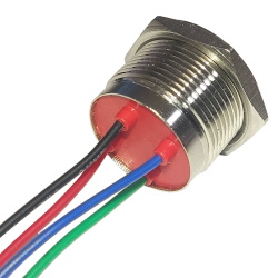 Anti-vandal indicator LAS1-19-D+RGB 12-24VDC (common anode)