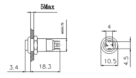 Anti-vandal button HS8H-10Z/J/N