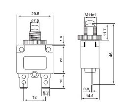 Safety switch ST-1/LX-01-10A 10A/250V