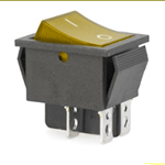 Key switch<gtran/> KCD2-201N ON-OFF 4pin YELLOW