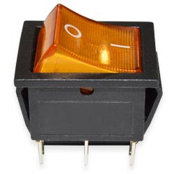 Key switch KCD2-202N-2 ON-ON 6pin YELLOW