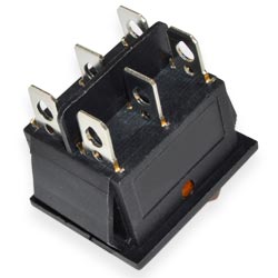 Key switch KCD2-202N-2 ON-ON 6pin YELLOW