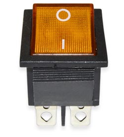 Key switch KCD2-202N-2 ON-ON 6pin YELLOW