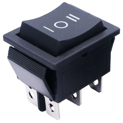 Key switch KCD2-223-3 (ON) -OFF- (ON) 6pin black