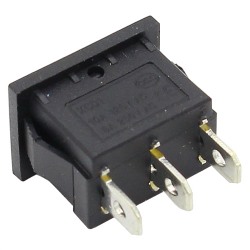 Key switch KCD5-103 ON-OFF-ON 3pin black, copper