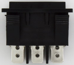 Перемикач клавішний KCD7-303 ON-OFF-ON 9pin Black