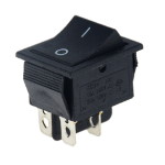 Key switch<gtran/>  KCD2-211 4pin OFF- (ON) black<gtran/>