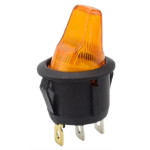 Key switch KCD1-101N-10 illuminated ON-OFF 3pin Yellow